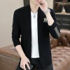 High-end embroidered knitted cardigan men's sweater jacket 2022 Autumn New Style bestseller Men's trendy outerwear cashmere sweater details Picture